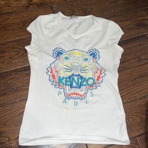 Tiger multicolor stitched Kenzo Paris Tshirt